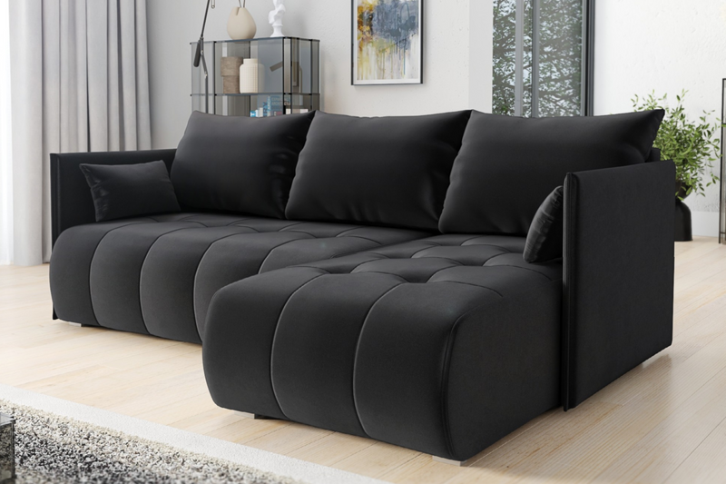 Narożnik/rogówka NESSA funkcja spania, pojemnik na pościel MONOLITH/TE zdjęcie 1