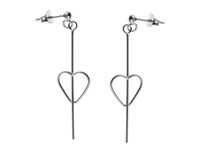 Eleganckie wiszące srebrne kolczyki celebrytki serca serduszka heart srebro 925 K1937