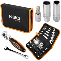 Zestaw narzędzi do motocykli 25 elementów klucze etui NEO TOOLS