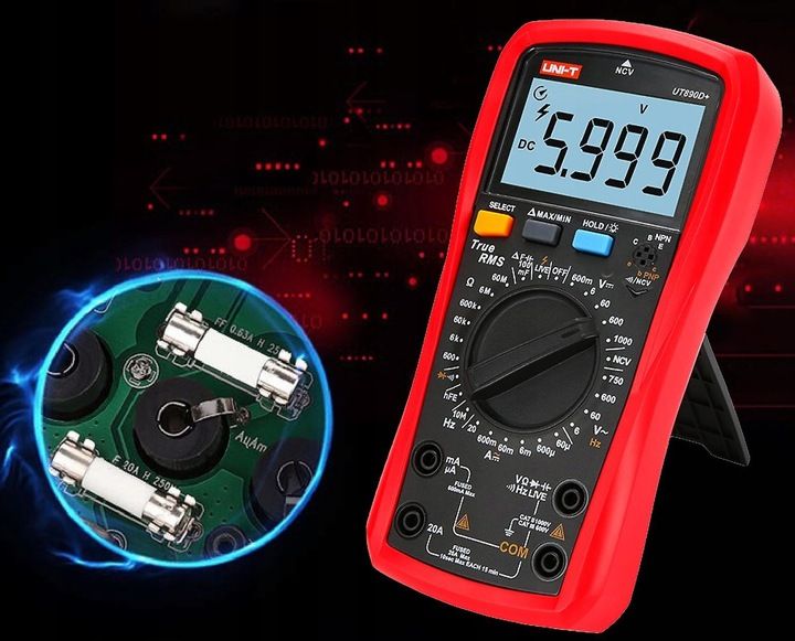 MIERNIK multimetr TrueRMS 20 NCV hFe UNI-T UT890D+ zdjęcie 9