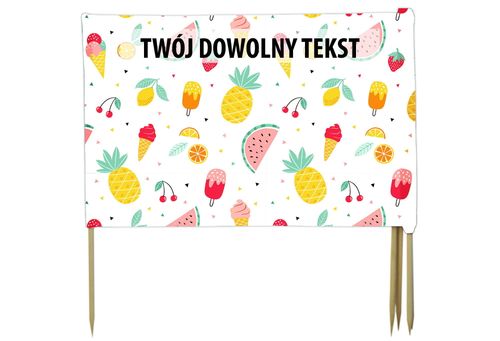 PARAWAN PLAŻOWY Owoce i lody z indywidualnym napisem 3 PANELE 60.3 na Arena.pl