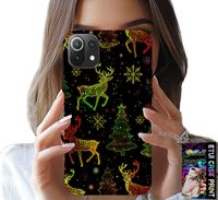 ETUI DO XIAOMI MI 11 LITE - RENIFER, PŁATEK ŚNIEGU, CHOINKA + SZKŁO