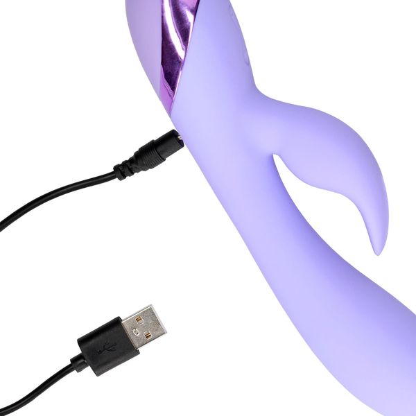 Smooth Silicone Rabbit Vibrator - Digital Lavender zdjęcie 6