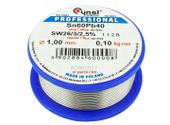 Cyna 100g/1mm z kalafonią CYNEL lutowanie 0,1kg