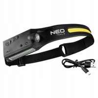 NEO LATARKA CZOŁOWA COB LED BELT 2W1 USB-C 350LM SENSOR 99-097