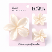 zestaw spinek do włosów klamer 3w1, kwiat xl + 2 szt. mini spinek sp442