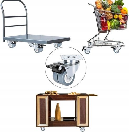 OBROTOWE KÓŁKA PRZEMYSŁOWE Z HAMULCEM DO DUŻYCH OBCIĄŻEŃ 400Kg 50mm na Arena.pl