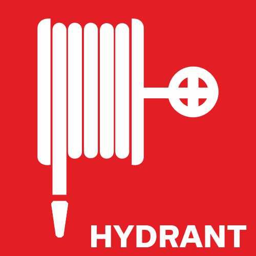 Naklejka HYDRANT 15x15 cm informacyjna zdjęcie 1