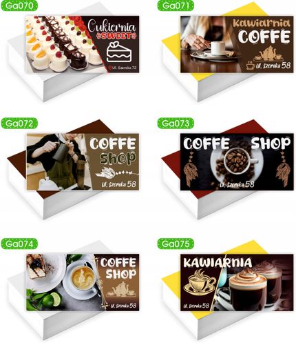 Wizytówki firmowe reklamowe 200szt różne wzory gotowy projekt SUSHI BAR na Arena.pl