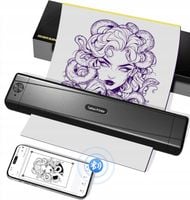 TATTMUSE Drukarka do tatuażu Bluetooth 10 arkuszy papieru czarna