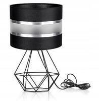 LAMPKA NOCNA STOŁOWA BIURKOWA LAMPA ABAŻUR LOFT E27 LED NOWOCZESNA