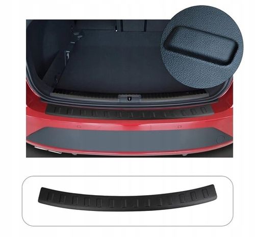 SEAT LEON 3 SW (KOMBI) 2013 Listwa Nakładka na Zderzak Tylni Czarna ABS na Arena.pl