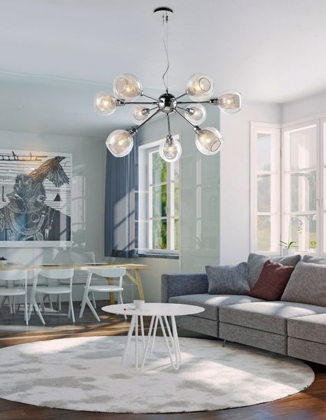 Dixi zwis 9x40W E14 chrom zdjęcie 5