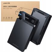 obudowa zewnętrzna dysku hdd 3,5 ugreen sata usb 3.0  us222 (czarna)
