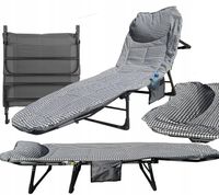 ŁÓŻKO Turystyczne SKŁADANE Polowe LEŻAK Kanadyjka LEŻANKA Stabilne 150kg UV