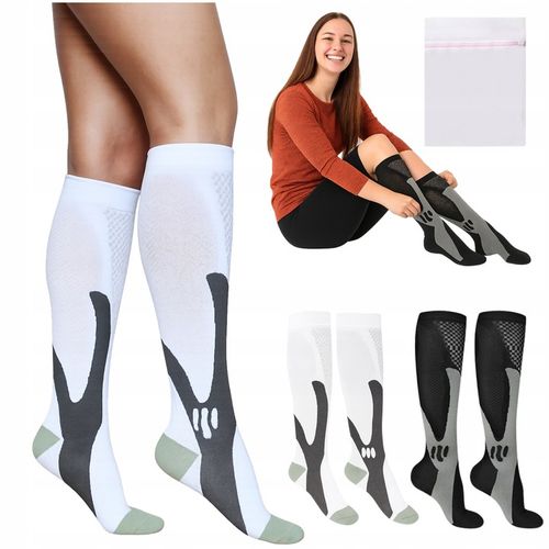 2x SKARPETY KOMPRESYJNE PODKOLANÓWKI UCISKOWE PRZECIWŻYLAKOWE UNISEKS na Arena.pl