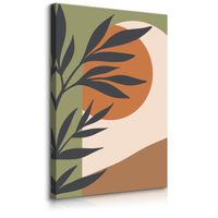 Obraz Canvas Do Sypialni Gałązki Oliwne Liście Palmy Styl Boho 50cm x 70cm