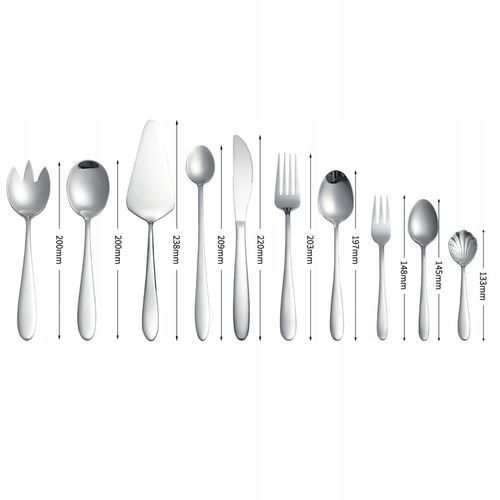 ZESTAW SZTUĆCE 72 elementów komplet SREBRNE 12 osób stal nierdzewna PUDEŁKO na Arena.pl