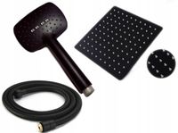 CZARNY ZESTAW SLIM DESZCZOWNICA + SŁUCHAWKA + WĄŻ