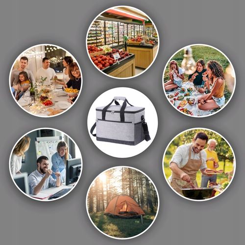 TORBA TERMICZNA TERMOIZOLACYJNA NA PLAŻĘ PODRÓŻNA LODÓWKA TURYSTYCZNA 20L na Arena.pl