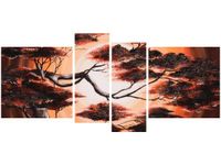 120CM 55 OBRAZ 4 ELEM DRZEWO SNÓW ŚCIENNY