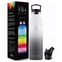 KUBEK TERMICZNY BUTELKA TERMOS NA KAWĘ HERBATĘ NAPOJE STALOWY SŁOMKA 500ML