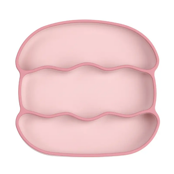 Talerzyk silikonowy THREE HAMBURGER róż zdjęcie 1