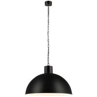 Wisząca LAMPA industrialna EKELUND 107736 Markslojd loftowa OPRAWA metalowa kopuła ZWIS na łańcuchu czarna
