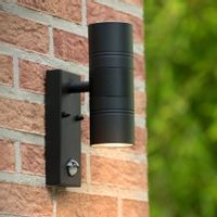 Elewacyjna LAMPA zewnętrzna ARNE 14866/10/30 Lucide ogrodowa OPRAWA ścienna outdoor z czujnikiem ruchu IP44 czarna