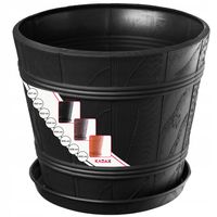 DONICZKA OSŁONKA DONICA Z PODSTAWKĄ GRAFIT 19cm