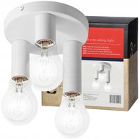 Lampa Sufitowa LED Wisząca Okrągła 3x E27 Biała