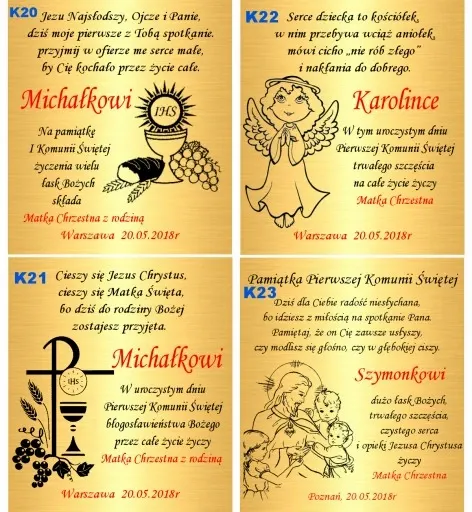 Złoty Łańcuszek z Krzyżykiem 585 CHRZEST Grawer zdjęcie 15