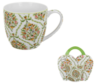 kubek 460 ml w "koszyczku" fiori