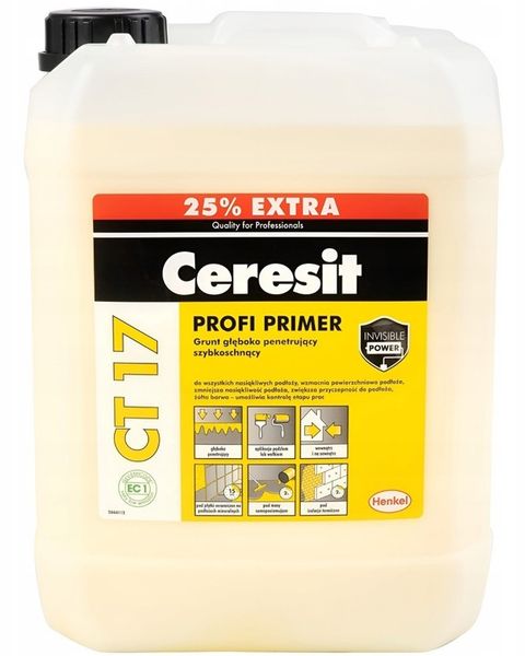 GRUNT GŁĘBOKO PENETRUJĄCY CERESIT CT17 10L zdjęcie 2