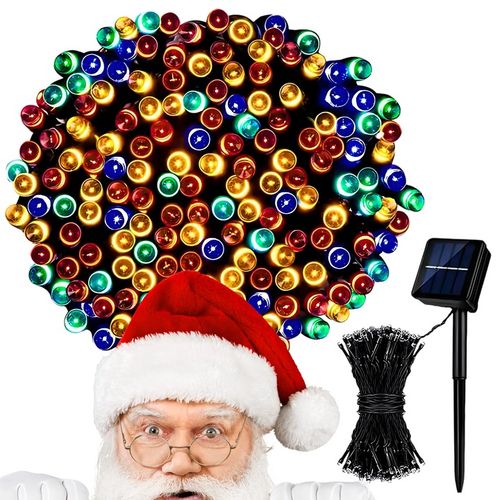 LAMPKI CHOINKOWE ŚWIĄTECZNE SOLARNE 200 LED ZEWNĘTRZNE MULTIKOLOR na Arena.pl