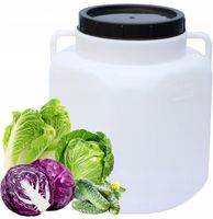 BECZKA PLASTIKOWA na wodę DO KISZENIA KAPUSTY OGÓRKÓW 50L KWADRATOWA atest