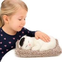 TORBA Z DŹWIĘKIEM BIAŁY KOT Z FUTERKIEM NA PODUSZCE.