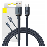 Kabel USB do USB-C Baseus Crystal Shine, 100W, 1.2m (czarny)