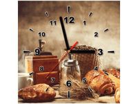 30X30CM ZEGAR SMAKOWITE ŚNIADANIE OBRAZ DREWNO