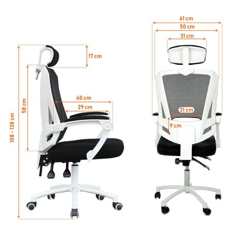 Fotel biurowy 8606 Biały na Arena.pl