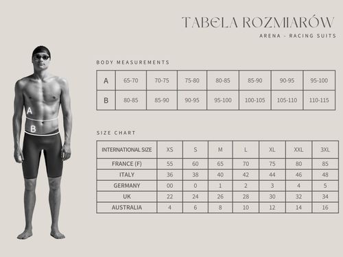 Strój startowy pływacki jammery męskie Arena Powerskin Carbon Glide R. UK30 na Arena.pl