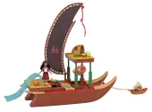 DISNEY Vaiana Zestaw gier z małą lalką Vaianą i statkiem 10 akcesoriów