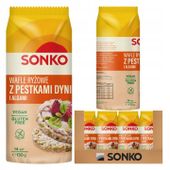 Sonko Wafle Ryżowe Pestki Dyni Algi 130g x16