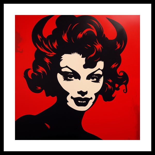 Plakat 50x50cm Czerwona Diablica zdjęcie 3