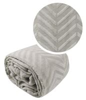 Miękki i gruby koc tłoczony jak narzuta COSTA 200x220 jasny szary