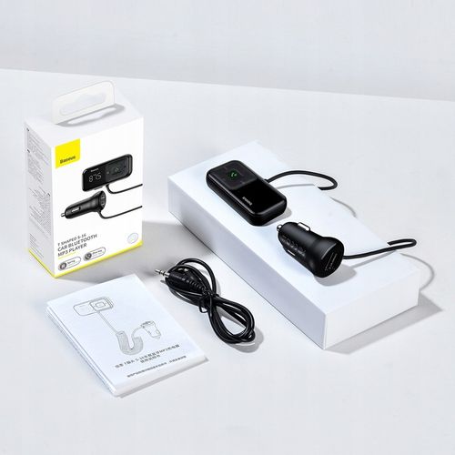 BASEUS TRANSMITER FM BLUETOOTH ŁADOWARKA SAMOCHODOWA 2x USB AUX SD na Arena.pl