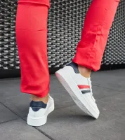 Białe skórzane wiązane sneakersy Camilla 36