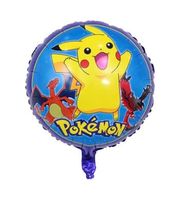 Balon foliowy okrągły Pokemony Pikachu, 45 cm (luz)