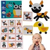 Układanka Klocki Edukacyjne Drewniane Zwierzątka