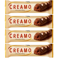 ABK Creamo Wafelek z nadzieniem o smaku orzechów laskowych 25 g x 4 sztuk